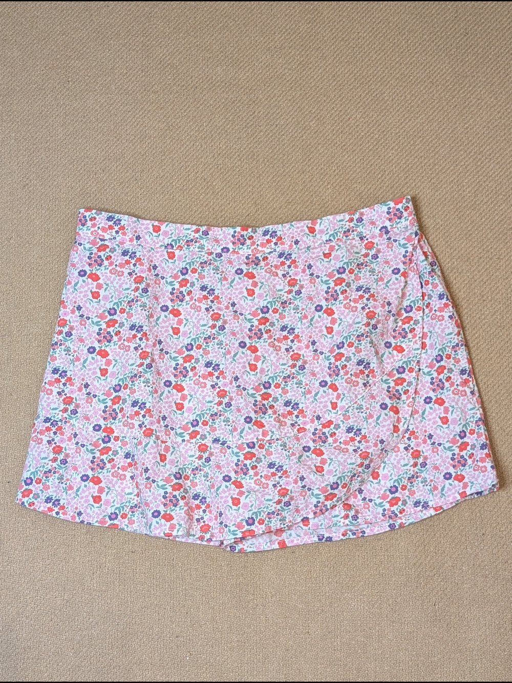 Free Assembly Girls Floral Patterned Spring Summer Skort
